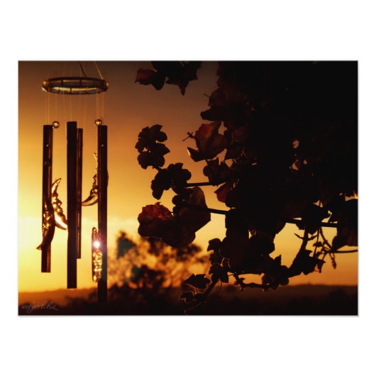 Wind chime Golden Sunset Foto Afdruk (Voorkant)