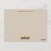 Wind Dancer Stiltwalker Briefkaart (Achterkant)