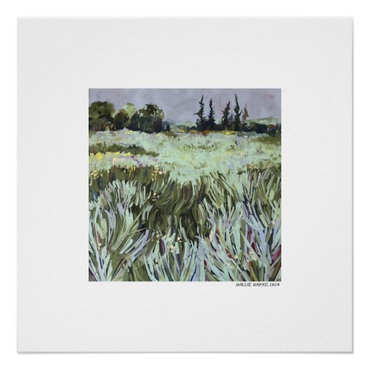 Wind door het gras perfect poster (Voorkant)