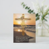 Wind en golven Obey Him Briefkaart (Staand voorkant)