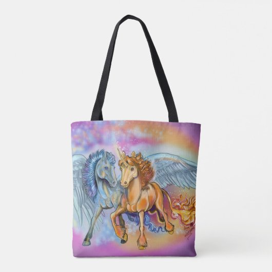 Wind en vlam, Pegasus en Unicorn Draagtas (Achterkant)