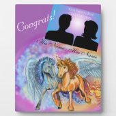 Wind en vlam Romantic unicorn ~plaque Fotoplaat (Voorkant)