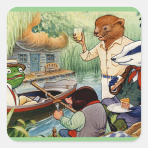 Wind in de Wilgen Vierkante Sticker