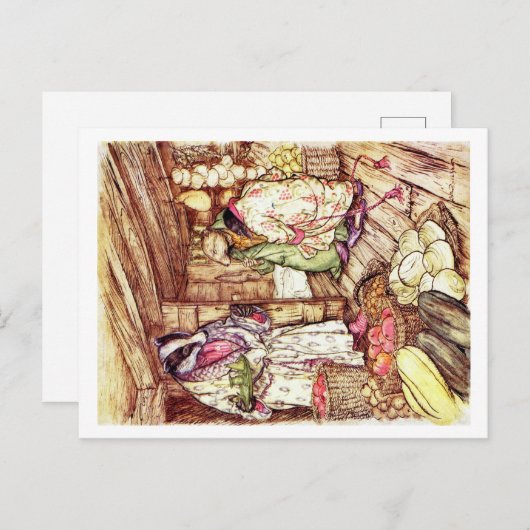 Wind in het briefkaart Willows (Voorkant / Achterkant)