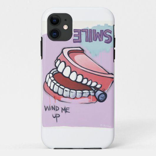 Wind me op gebabbel tanden speelgoed Case-Mate iPhone case (Achterkant)