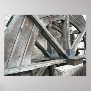 Wind Mill Water Wheel Poster