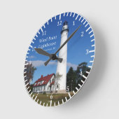 Wind Point Lighthouse-klok Ronde Klok (Hoek)