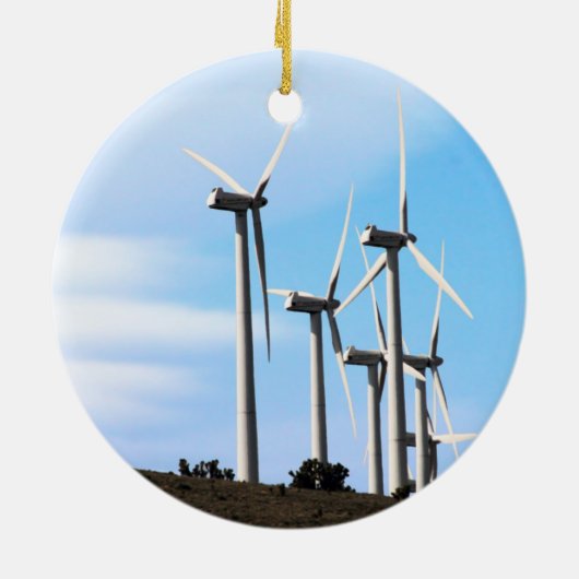 Wind Power Mojave Tehachapi Wind Boerderij Keramisch Ornament (Achterkant)