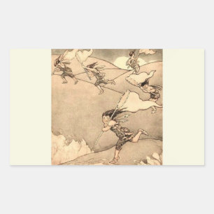 wind rechthoekige sticker