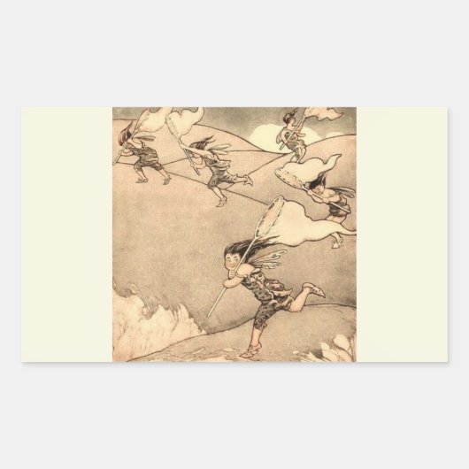 wind rechthoekige sticker (Voorkant)