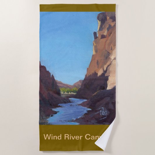 Wind River Canyon Beach Handdoek (Voorkant)