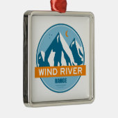 Wind River Mountain Range Metalen Ornament (Rechts)