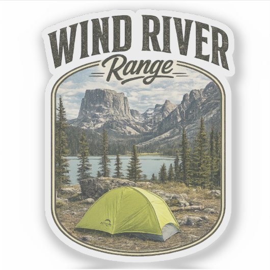 Wind River Range Vinyl Sticker -> Wind River Range (Voorkant)