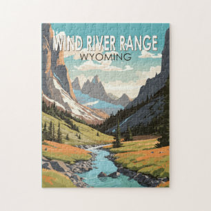 Wind River Range Wyoming Reizen Kunst Vintage Legpuzzel