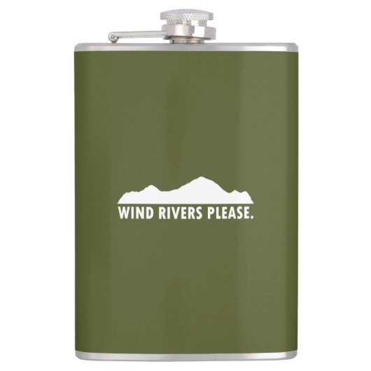 Wind Rivers alsjeblieft Heupfles (Voorkant)