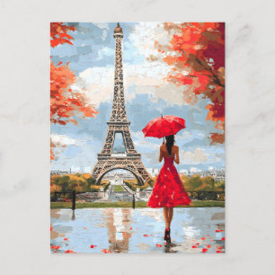 Wind Romance Paris Chic Walk Feestdagenkaart