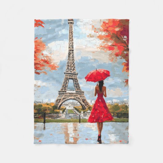 Wind Romance Paris Chic Walk Fleece Deken (Voorkant)