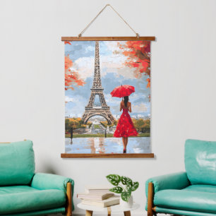 Wind Romance Paris Chic Walk Hangend Wandkleed