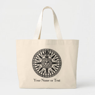  Wind Roos Compass Design Travel Bag Grote Tote Bag