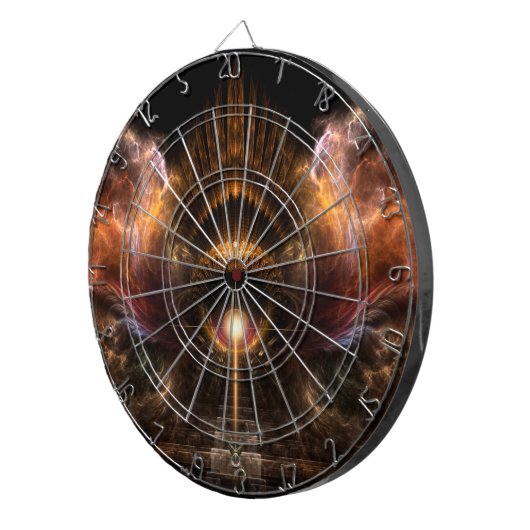 Wind Storm Fractal Art Dart Board Dartbord (Voorkant Rechts)