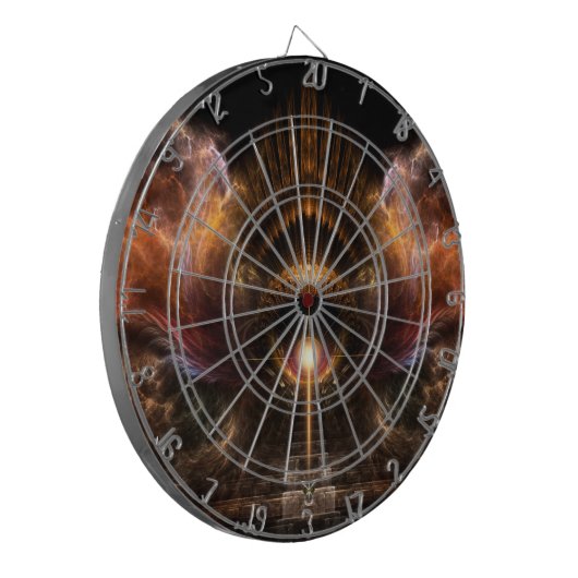 Wind Storm Fractal Art Dart Board Dartbord (Voorkant Links)