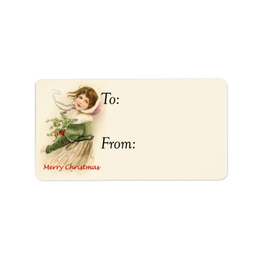 Wind Swept kerstcadeau Label (Voorkant)