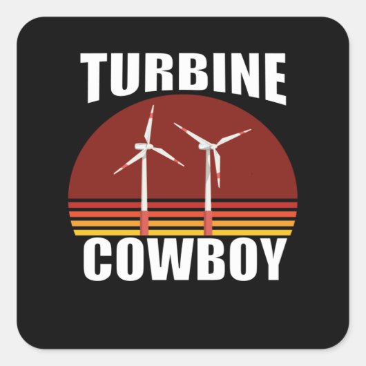Wind Turbine Technician for Turbine Techn Vierkante Sticker (Voorkant)