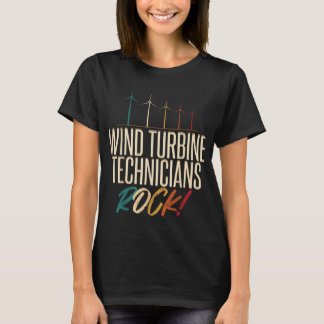 Wind-Turbine-technicus Rock Tech Funny Gift Appar T-shirt