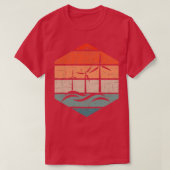 Wind Turbine Tower-technicus hernieuwbare energie T-shirt (Design voorkant)