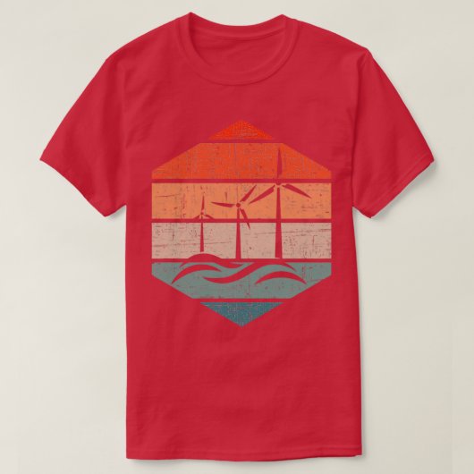 Wind Turbine Tower-technicus hernieuwbare energie T-shirt (Design voorkant)