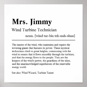 Wind Turbinetechnicus - Speciaal cadeau Poster
