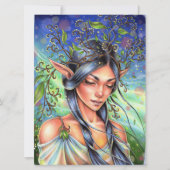 Wind Whispers Fairy Elf Imaginaire Femme Carte d'a (Devant)