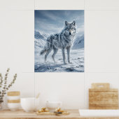 Wind Wolf Frozen Highlands Poster (Keuken)