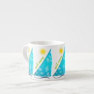 Wind, zeilen en zon espresso kop