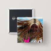 Windapparaat Vierkante Button 5,1 Cm (Voorkant /achterkant)