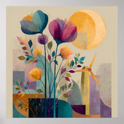 Windblaadjes - Solarpunk Poster (Voorkant)