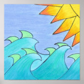 Windbloed Waves Poster (Voorkant)