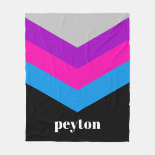  Windbreaker Color Block Darts Aangepaste naam Fleece Deken