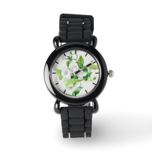 Winde witte bloem horloge