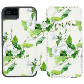 Winde witte bloem incipio iPhone portemonnee hoesje (Agenda Open)