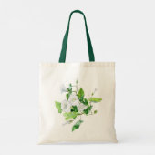 Winde witte bloem tote bag (Achterkant)