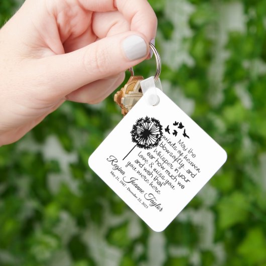 Winden of Heaven Personalized Memorial Sleutelhang Sleutelhanger (Hand)