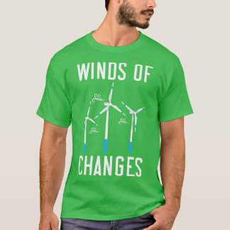 winden van de Windtech Windmolen voor hernieuwbare T-shirt
