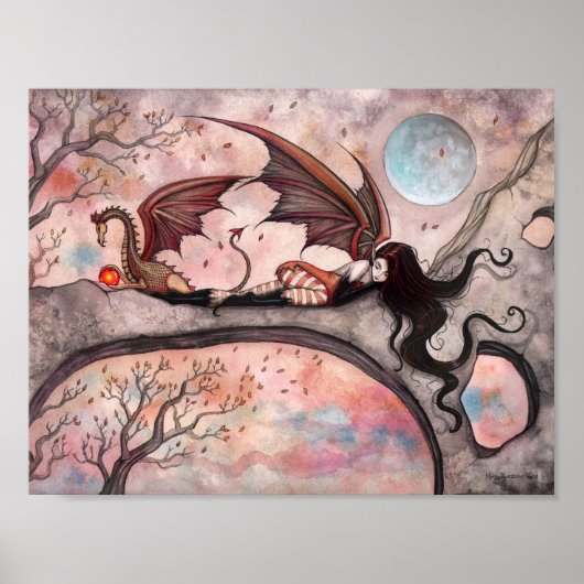 winden van het Autumn Gothic Dragon Fairy Vampire Poster (Voorkant)