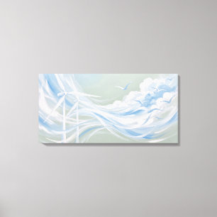 Windenergie Abstracte Kunst Hedendaagse Lint Kun Canvas Afdruk