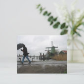 Windenergie bij het Briefkaart van Zaanse Schans W (Staand voorkant)