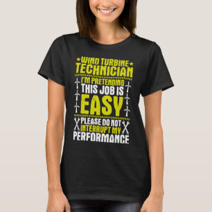 Windenergie Mijn krachtige windturbinetechnicus T-shirt