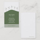 Windenergie - Sjabloon voor groene turbines Visitekaartje (Voorkant / Achterkant)