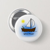 Windenergie - zeilboot - Button (Voorkant /achterkant)