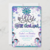 Winder One-derland Wonderland 1e verjaardagsfeest Kaart (Voorkant)